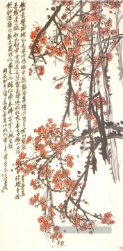 Wu cangshuo plum chinois traditionnel Peinture à l'huile